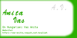 anita vas business card